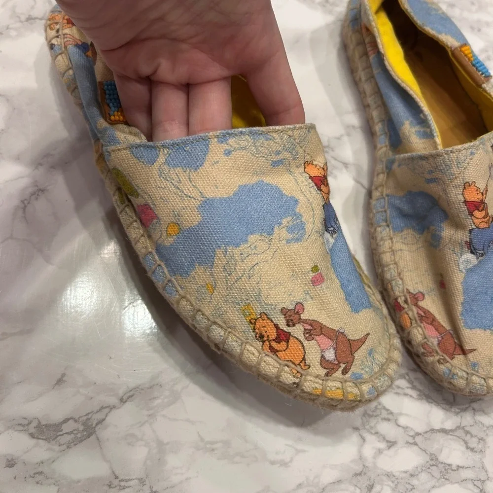 Disney Ubuntu Winnie the Pooh Espadrilles Slip On Shoes 6.5W